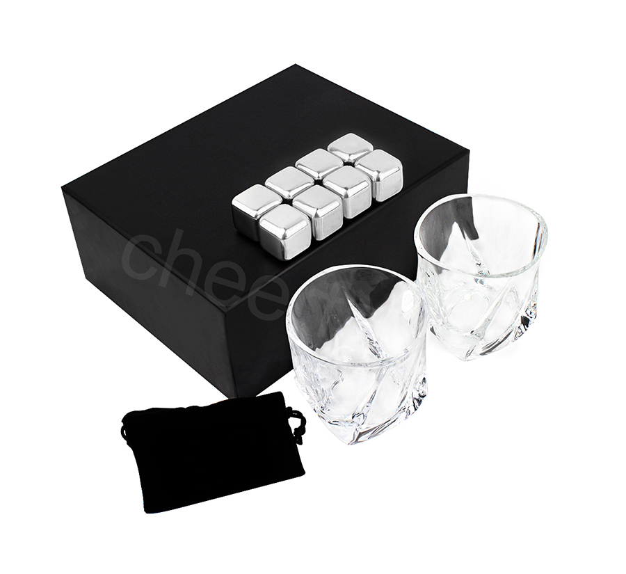 Whiskey Stones and Whiskey Glass Gift Box SetWhiskey Stone &Glasses