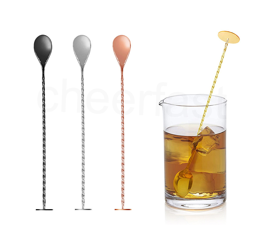 Twisted Cocktail Mixing Spoon Stainless Steel Spiral Bar SpoonCocktail