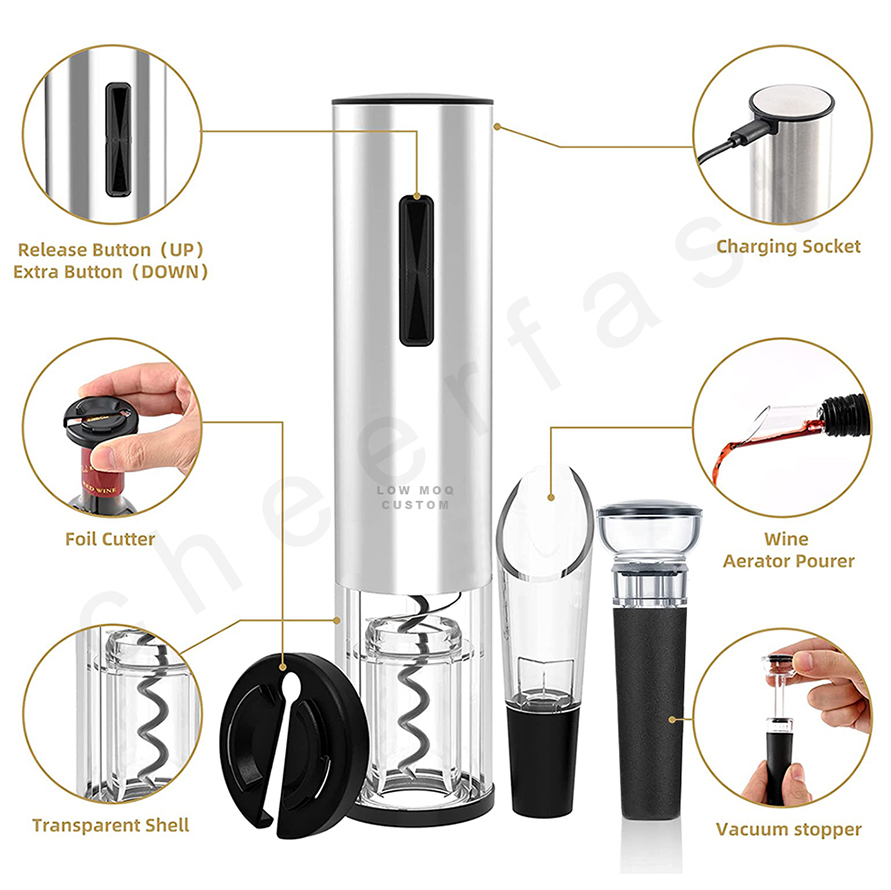 Rechargeable Electric Wine Opener 4 in 1 Gift SetElectric Wine Opener