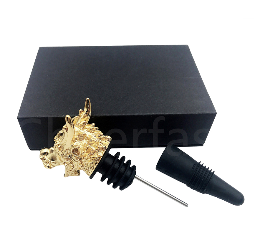 Dragon Design Animal Bottle Pourer（Package）Wine Bottle Pourers